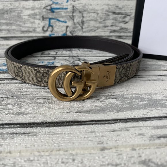 GGMarmont Reversible Thin Leather BeltStyle ‎65941 main image 5